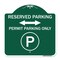 Signmission Reserved Parking Permit Parking W/ & Bidirectional Arrow Heavy-Gauge Alum, 18" x 18", GW-1818-23146 A-DES-GW-1818-23146 - alternate 1